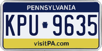 PA license plate KPU9635