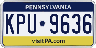 PA license plate KPU9636