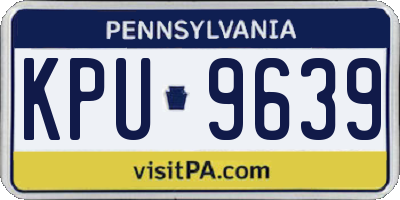 PA license plate KPU9639