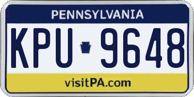 PA license plate KPU9648