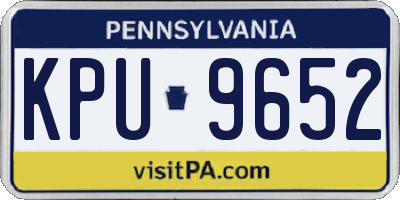 PA license plate KPU9652