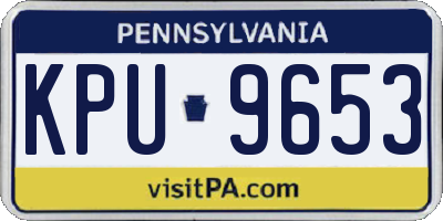 PA license plate KPU9653