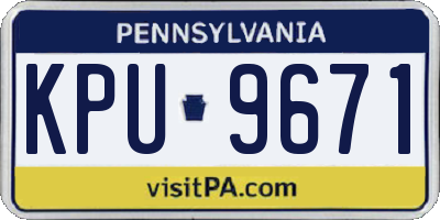 PA license plate KPU9671