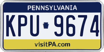 PA license plate KPU9674