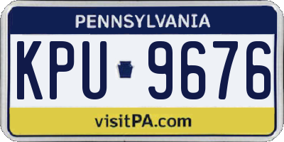 PA license plate KPU9676