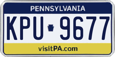 PA license plate KPU9677