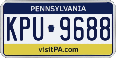 PA license plate KPU9688