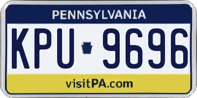 PA license plate KPU9696