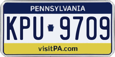 PA license plate KPU9709