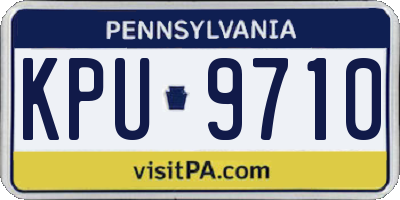 PA license plate KPU9710