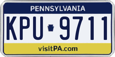 PA license plate KPU9711