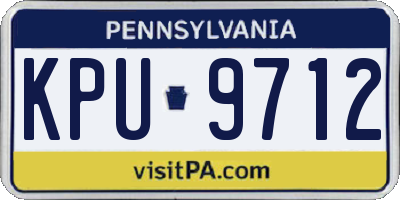 PA license plate KPU9712
