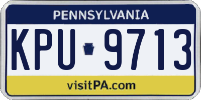 PA license plate KPU9713