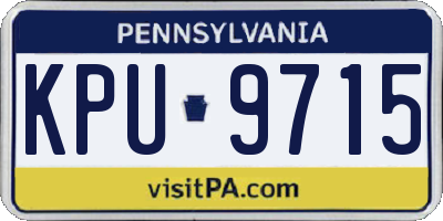 PA license plate KPU9715