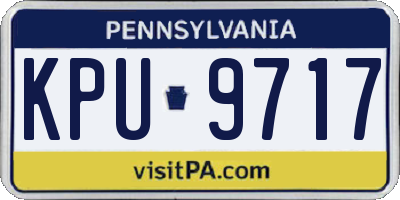 PA license plate KPU9717