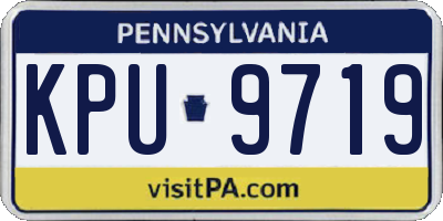 PA license plate KPU9719