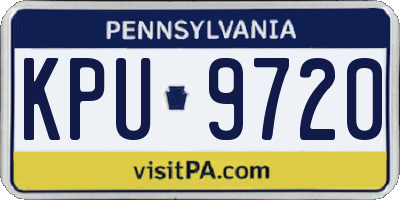 PA license plate KPU9720