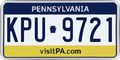 PA license plate KPU9721
