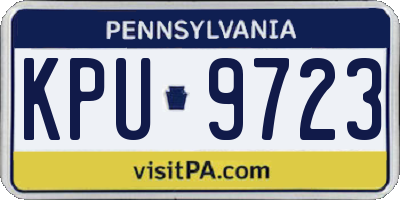 PA license plate KPU9723