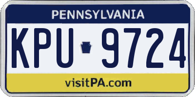 PA license plate KPU9724