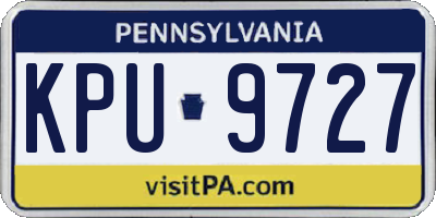 PA license plate KPU9727