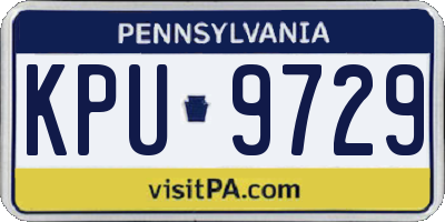 PA license plate KPU9729