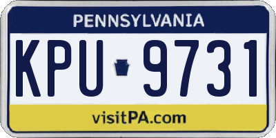PA license plate KPU9731
