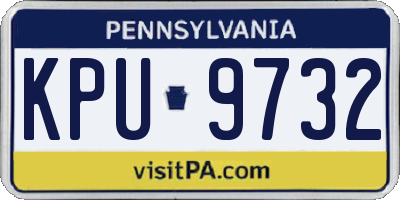 PA license plate KPU9732