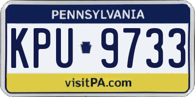 PA license plate KPU9733