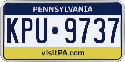 PA license plate KPU9737