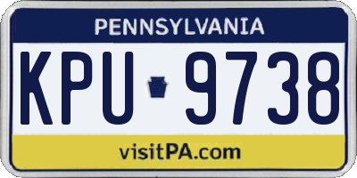 PA license plate KPU9738