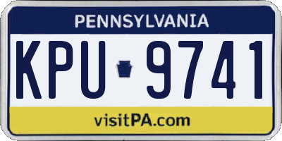 PA license plate KPU9741
