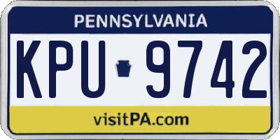 PA license plate KPU9742