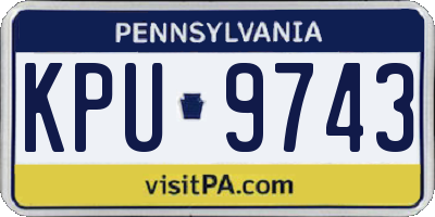 PA license plate KPU9743