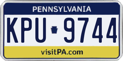 PA license plate KPU9744