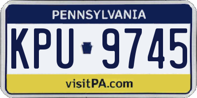 PA license plate KPU9745