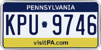 PA license plate KPU9746