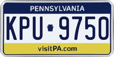 PA license plate KPU9750