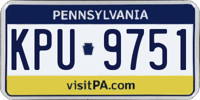 PA license plate KPU9751