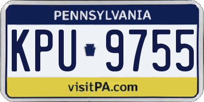PA license plate KPU9755