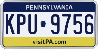 PA license plate KPU9756