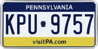 PA license plate KPU9757