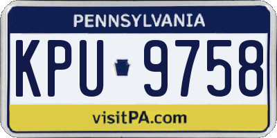 PA license plate KPU9758