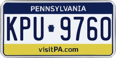 PA license plate KPU9760