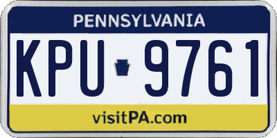 PA license plate KPU9761