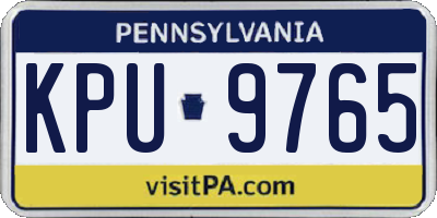 PA license plate KPU9765