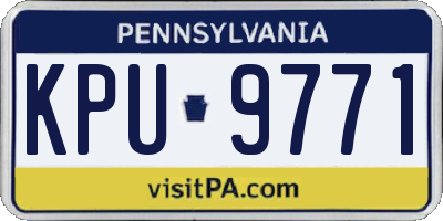 PA license plate KPU9771