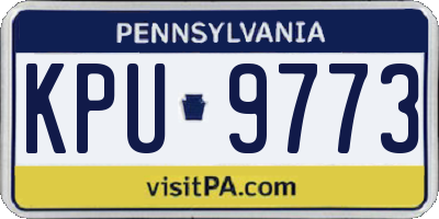 PA license plate KPU9773