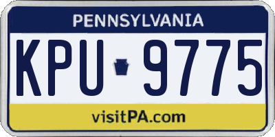 PA license plate KPU9775