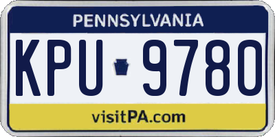 PA license plate KPU9780